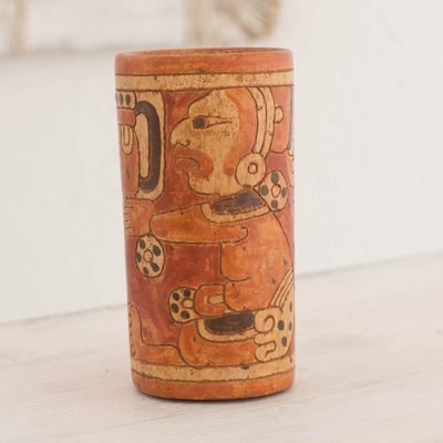 Ceramic vase, 'Maya Heritage' - Ceramic Decorative Vase