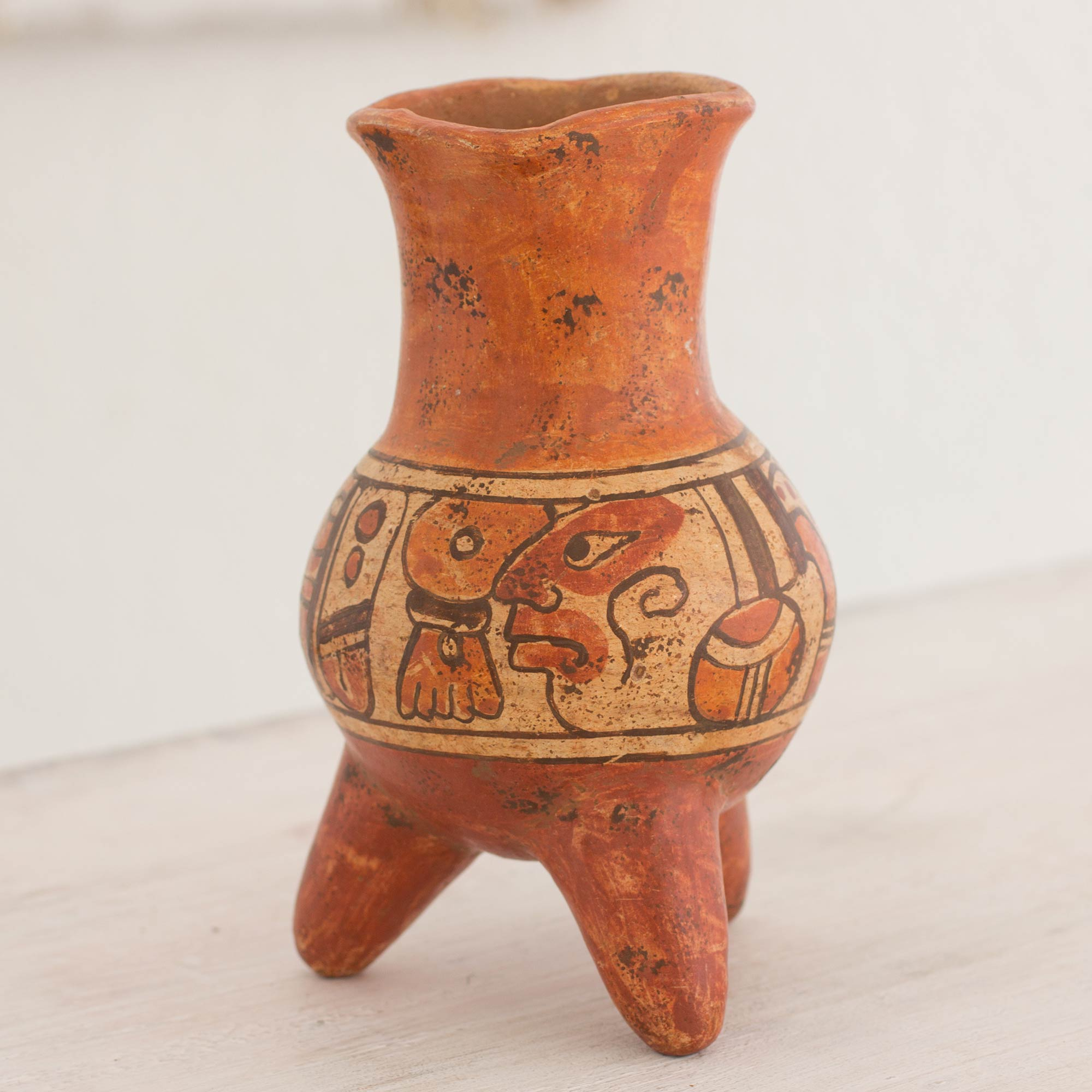 Unique Decorative Guatemalan Cermaic Vase Maya Life Novica