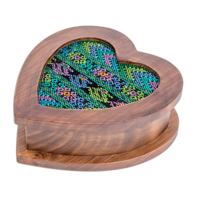 Artisan Crafted Heart Shaped Wood Jewelry Box