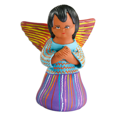 Belén de cerámica, 'Chichicastenango' (juego de 12) - Escultura única de belén de cerámica (juego de 12)