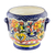 Ceramic flower pot, 'Blue Garden' - Ceramic flower pot thumbail