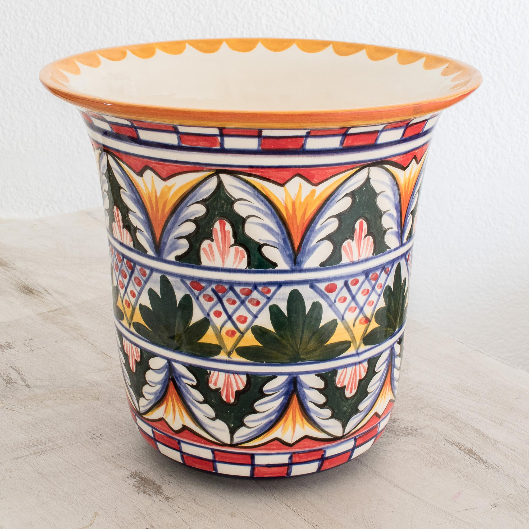Handmade Pottery Flourish 6 Flowerpot