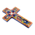 Ceramic cross, 'Floral Faith' - Ceramic cross (image 2b) thumbail
