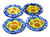 Ceramic dessert plates, 'Sunflowers' (set of 4) - Ceramic dessert plates (Set of 4) thumbail