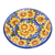 Ceramic serving plate, 'Sunflowers' - Ceramic serving plate (image 2b) thumbail