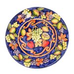 Ceramic serving plate, 'Celestial Fruit' - Ceramic serving plate
