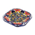 Ceramic salad plates, 'Floral Octagons' (set of 4) - Handmade Talavera Style Ceramic Dessert Plates (Set of 4) (image 2a) thumbail