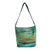 Bamboo chenille shoulder bag, 'Jade Magic' - Hand Crafted Bamboo Chenille Shoulder Bag  thumbail