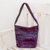 Chenille shoulder bag, 'Purple Magic' - Guatemala Handwoven Shoulder Bag  thumbail