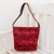 Chenille shoulder bag, 'Love' - Handcrafted Bamboo Chenille Shoulder Bag thumbail