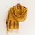 Schal - Einzigartiger zentralamerikanischer bestickter gelber Schal