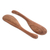 Wood mixing spatulas, 'Peten Surprise' (pair) - Wood Cooking Utensil Mixing Spatulas (Pair) (image 2b) thumbail