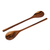 Wood slotted spoons, 'Peten Delight' (pair) - Handcarved Wood Slotted Spoons (Pair) (image 2a) thumbail