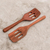 Wood slotted spatulas, 'Guatemalan Fry Up' (pair) - Handmade Wood Slotted Spatulas (Pair) (image 2) thumbail
