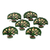 Pinewood ornaments, 'Tree of Hope' (set of 6) - Pinewood ornaments (Set of 6)