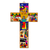 Pinewood cross, 'Country Woman' - Handcrafted Religious Wood Wall Cross thumbail