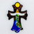 Pinewood cross, 'Caring for You' -  Hand Painted Religious Wood Cross (image 2) thumbail