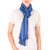 Cotton scarf, 'Sapphire Nahualateis River' - Fair Trade Blue Cotton Scarf (image 2a) thumbail