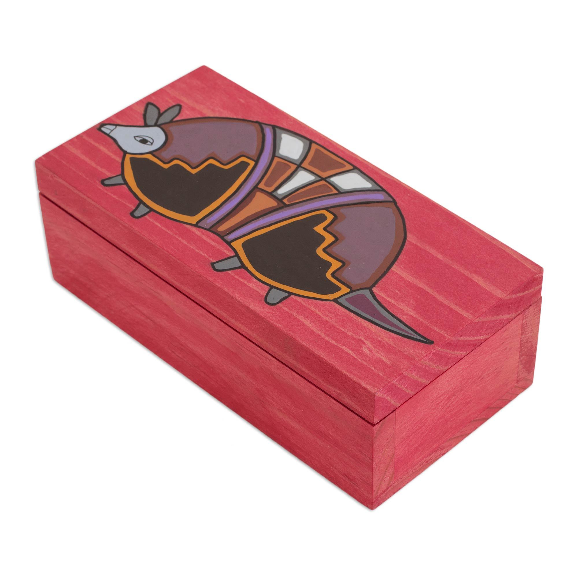 Pinewood box Armadillo NOVICA