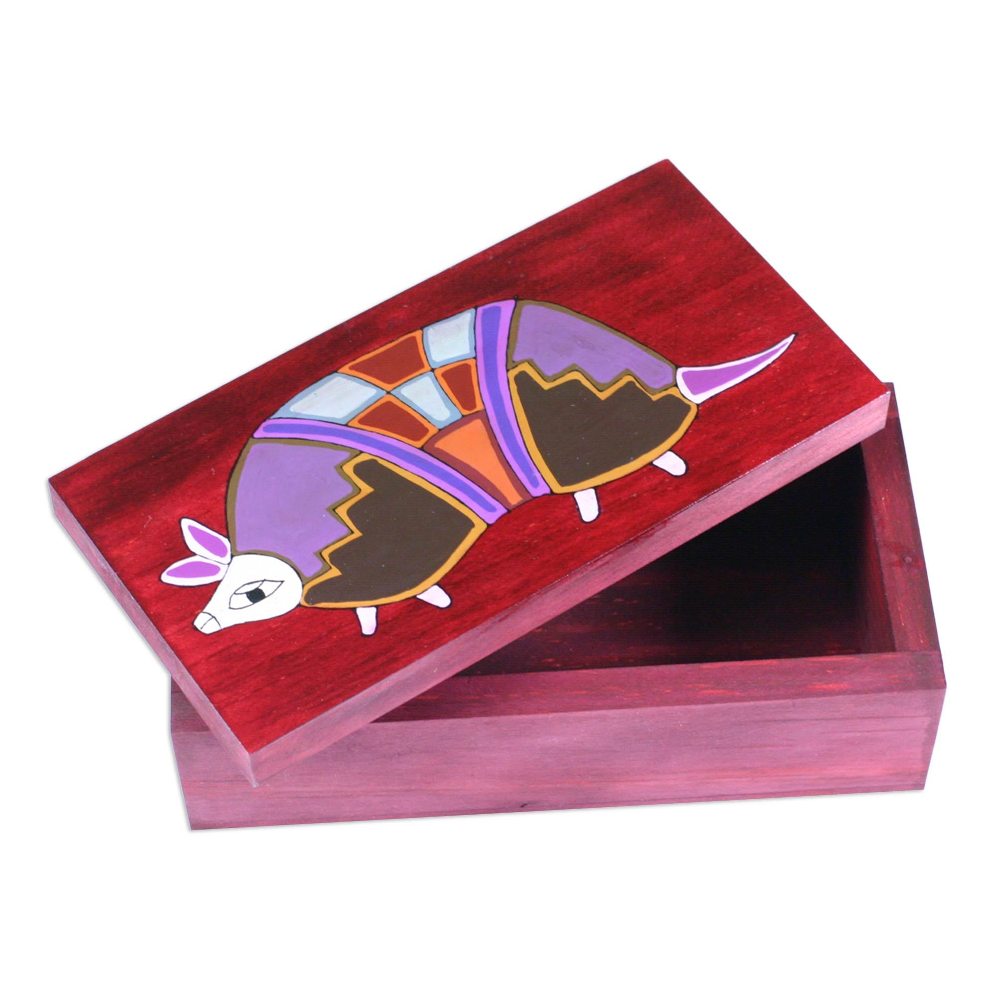 Pinewood box Armadillo NOVICA