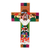 Kiefernholzkreuz, „Gemeinschaft der Liebe“ – Handgemachtes religiöses Holz-Kreuz aus Guatemala