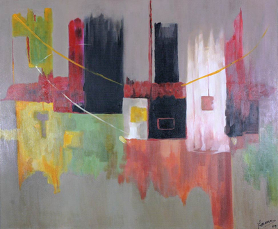 'Houses' - Original Abstract Painting