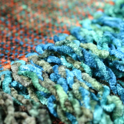 Rayon-Chenille-Schal – Kunsthandwerklich gefertigter Viskose-Chenille-Schal aus Mittelamerika