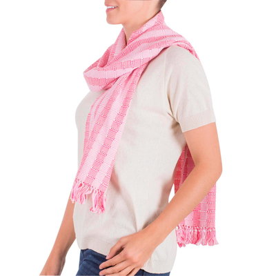 Bufanda de algodón - Bufanda de algodón tejida a mano única