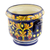Ceramic flower pot, 'Royalty' - Hand Made Central American Ceramic Flower Pot
