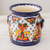 Ceramic flower pot, 'Imperial Garden' - Ceramic flower pot (image 2) thumbail