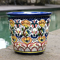 Ceramic flower pot, Floral Splendor