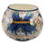 Ceramic flower pot, 'Colonial Bouquet' - Ceramic flower pot