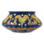 Ceramic flower pot, 'Golden Splendor' - Ceramic flower pot