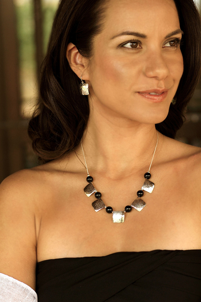 Jade pendant necklace, 'Panajachel Moon' - Collectible Good Luck Sterling Silver Pendant Jade Necklace