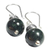 Jade dangle earrings, 'Jaguar Moon' - Handcrafted .925 Sterling Silver Jade Dangle Earrings (image 2b) thumbail