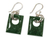 Jade dangle earrings, 'Green Jaguar' - Jade dangle earrings thumbail