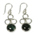 Jade dangle earrings, 'Trinity of Faith' - Handcrafted Women's Sterling Silver Dangle Jade Earrings