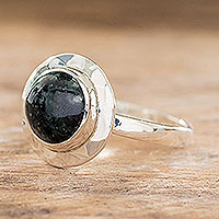 Jade cocktail ring, 'Saturn' - Jade cocktail ring