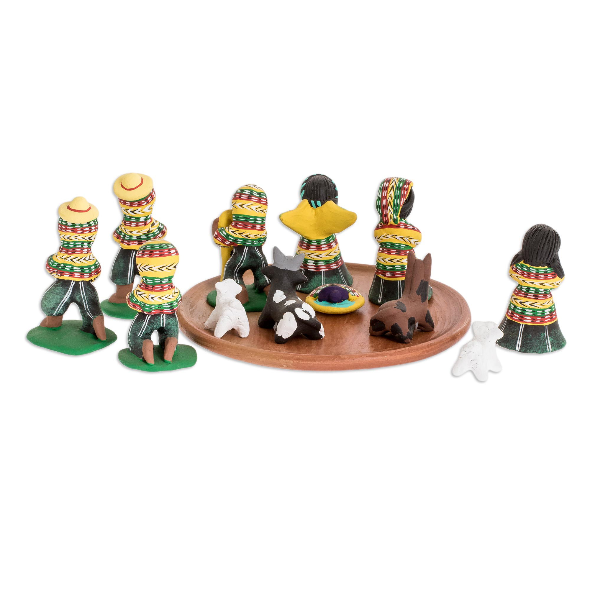 UNICEF Market Ceramic Nativity Scene Sculpture (Set of