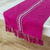 Cotton table runner, 'Jungle Orchid' - Guatemalan Hand Woven Vibrant Purple Cotton Table Runner