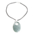 Jade pendant necklace, 'Solola Meadow' - Handmade Sterling Silver and Jade Pendant Necklace
