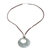 Jade pendant necklace, 'Maya Memory' - Hand Made Jade and Sterling Silver Pendant Necklace  thumbail