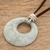 Jade pendant necklace, 'Maya Memory' - Hand Made Jade and Sterling Silver Pendant Necklace  (image 2b) thumbail