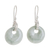 Jade dangle earrings, 'Maya Memory' - Unique Sterling Silver Dangle Jade Earrings thumbail