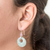 Jade dangle earrings, 'Maya Memory' - Unique Sterling Silver Dangle Jade Earrings (image 2c) thumbail