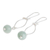 Jade dangle earrings, 'Maya Empress' - Handcrafted Modern Sterling Silver Jade Dangle Earrings (image 2c) thumbail