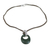 Jade pendant necklace, 'Maya Jaguar' - Central American Sterling Silver and Jade Necklace