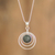 Jade pendant necklace, 'Eternal Cosmos' - Unique Modern Sterling Silver Jade Pendant Necklace (image 2) thumbail