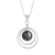Jade pendant necklace, 'Eternal Cosmos' - Unique Modern Sterling Silver Jade Pendant Necklace