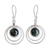 Jade dangle earrings, 'Eternal Cosmos' - Handcrafted 925 Sterling Silver and Jade Dangle Earrings thumbail